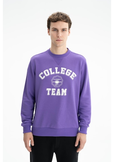 AR-MA Arma Erkek Yazı Baskılı Regular Fit Şardonsuz 3 İplik Bisiklet Yaka Sweatshirt 001