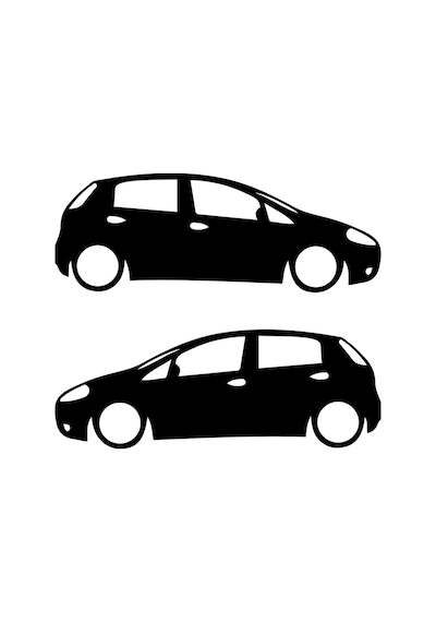 Fiat Punto Sticker Punto Gölge Sticker Punto Oto Sticker