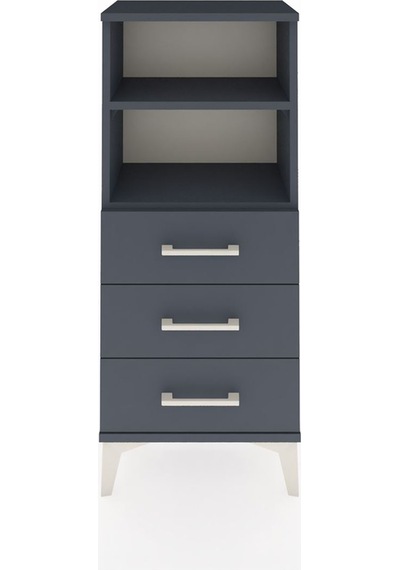 Arges Komodin 2 Raflı 3 Çekmeceli 44x30x106 Antrasit-antrasit Antrasit