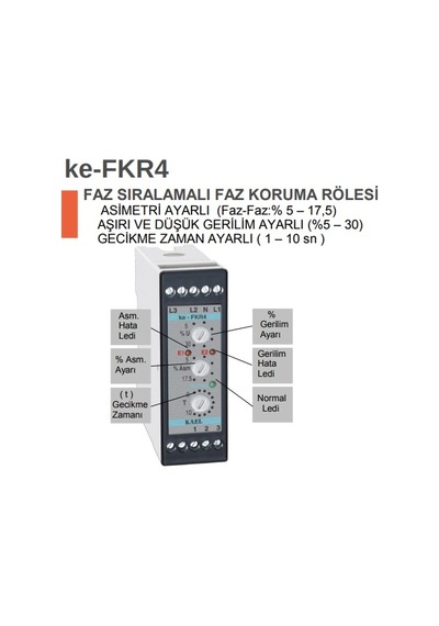 Kael Faz Sıralamalı Faz Koruma Rölesi Ke-Fkr4