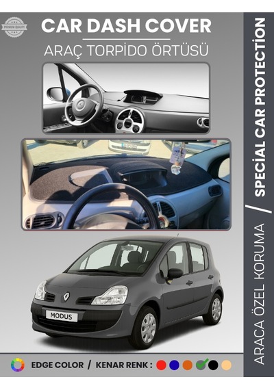 Renault Modus 2004-2012 Torpido Örtüsü Ön Göğüs Koruma Torpido Koruma Tam Uyum Çatlamayı Önler - 695 Stiloto