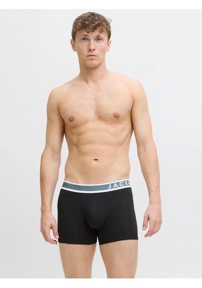Jack & Jones Jaceaston Solid Erkek 3 Lü Set Siyah Boxer 12281991 Çok Renkli