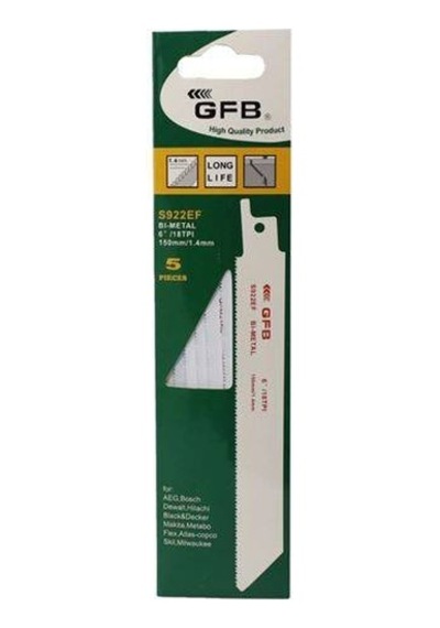 Gfb S922ef Tilki Kuyruğu Testere Bıçağı Metal Kesim 5li Paket