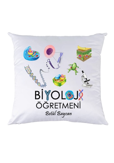 Biyoloji Öğretmeni Hediyesi İSimli Yastık