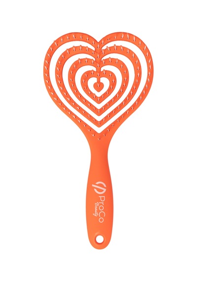 Love Brush Esnek Kalp Saç Fırçası - Yumuşak Dokulu, Saç Açma Ve Tarama Kırmızı