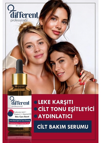 Tr Different Professional C Vitamini, Niacinakarın Bölgesi Ve Hyalüronik Asit İçeren Leke Karşıtı Cilt Serumu, T