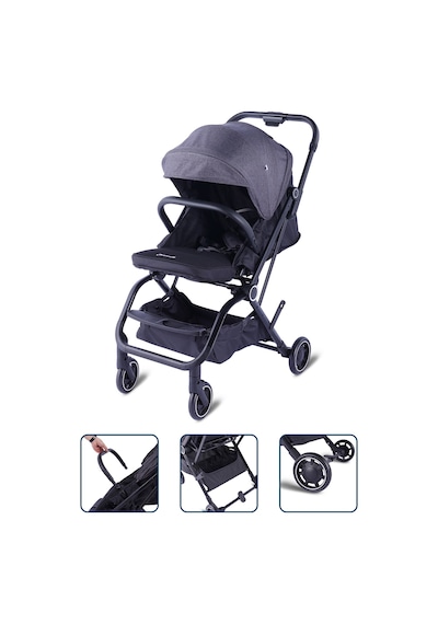 Baby Storch - F8 Model 360 Derece Dönebilen Bebek Arabası - Gri