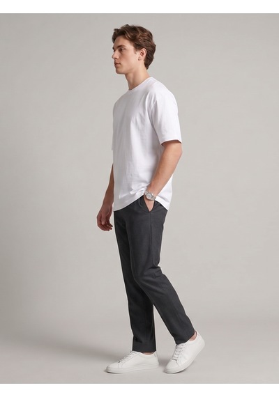 Smalltouch Unisex Oversize Yumuşak Dokulu Basic Bisiklet Yaka Tişört Beyaz