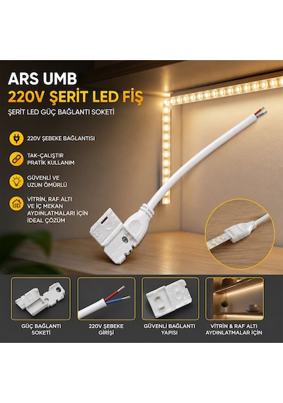 50 Adet 220 V Şerit Led Fiş Umb 5523