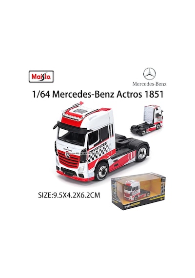 Maisto 1:64 Uluslararası Mercedes-benz Mack Marşı Römork Modeli Simülasyon Mavi