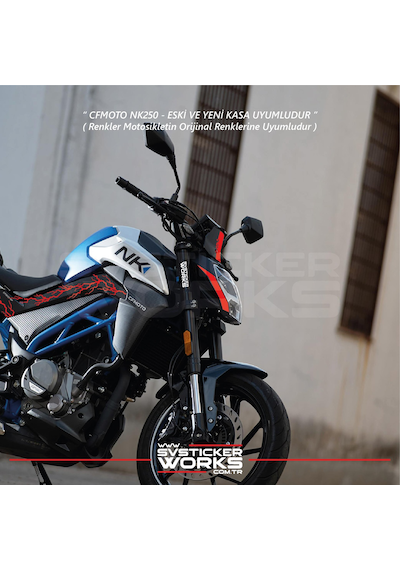 Cfmoto 250nk Siper Sticker Siperlik Tur Camı Sticker Nk Yazılı Etiket Kırmızı