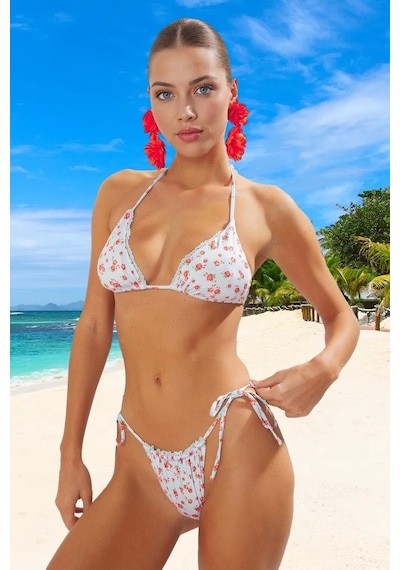 Ersefa Tasarım Bikini Takımı Hızlı Kuruyan Premium Kalite Su Sporları İç Mavi - Çok Renkli