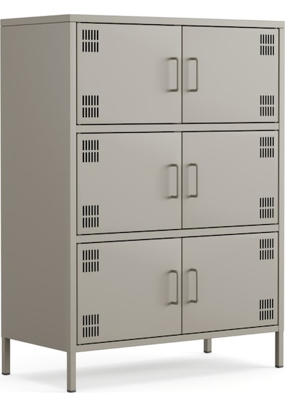 Pera Metal Çok Gözlü Dolap, 6 Kapaklı 80,50 X 40 X 109,50 Cm Ral 7039 Acıbadem Antrasit Pera Metal Çok Gözlü Dolap, 6 Kapaklı 80,50 X 40 X 109,50 Cm Ral 7039 Acıbadem Antrasit