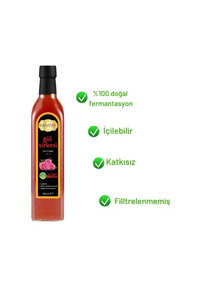 Hanzade Bitkisel Gül Sirkesi 2 x 500 ML