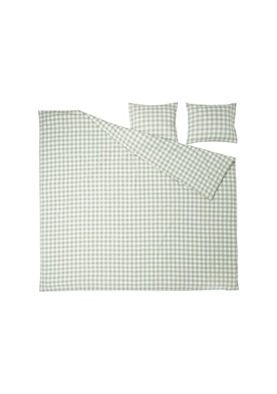 Ikea Ektandvınge Çift Kişilik Nevresim Takımı 220 X 240 Cm Beyaz - Açık Yeşil Çok Renkli