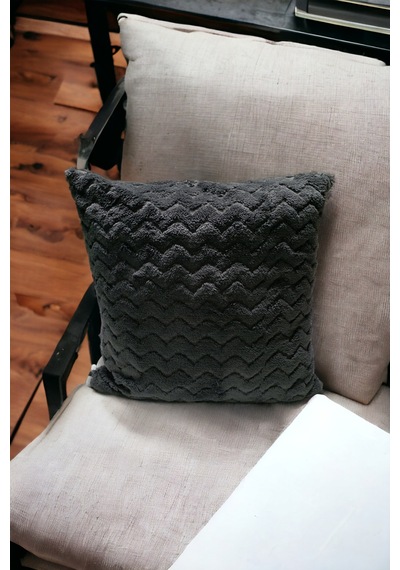 Bohem Dekoratif Yastık Kılıfı Kırlent Kılıfı 43x43 Cm Antrasit