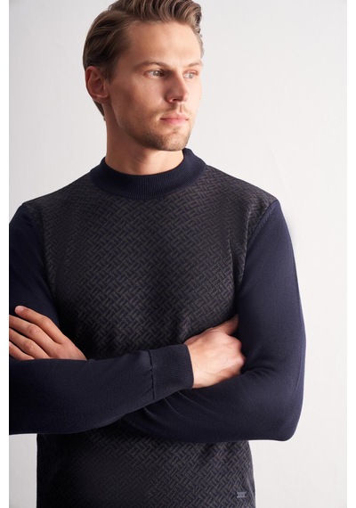 İmza Koyu Lacivert Yarım Balıkçı Yaka Uzun Kol Cepsiz Comfort Fit Pamuklu Triko Kazak 1012255222 Lacivert İmza Koyu Lacivert Yarım Balıkçı Yaka Uzun Kol Cepsiz Comfort Fit Pamuklu Triko Kazak 1012255222 Lacivert