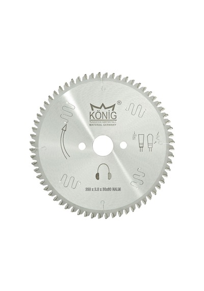 König Alüminyum Ve Pvc Daire Testere 250 2,0 30z80