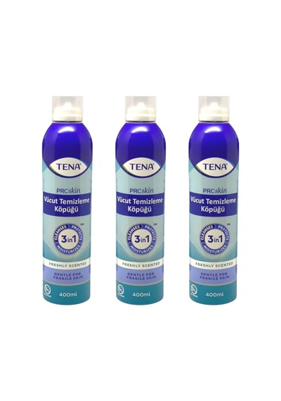Tena 3in1 Susuz Vücut Temizleme Köpüğü 3 x 400 ML