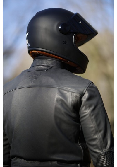 Sway V6 Full Face Retro Kask Siyah Vizör