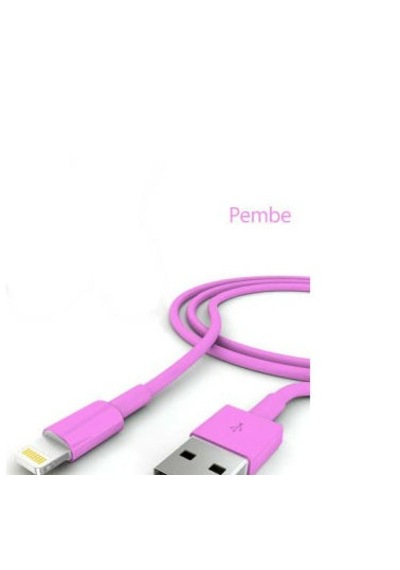 Apple iPhone Uyumlu  Şarj Data Kablosu - Pembe