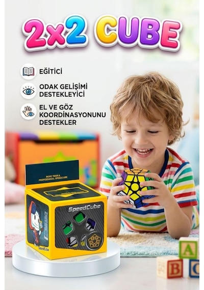 Beşgen Zeka Küpü Kübix Akıcı Hızlı Takılmayan Renkli Geometrik Şekilli Eğitici Oyuncak