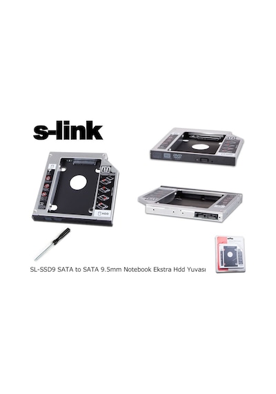 S-Link Sl Ssd9 Sata To Sata 9 5 MM Notebook Ekstra Hdd Yuvası