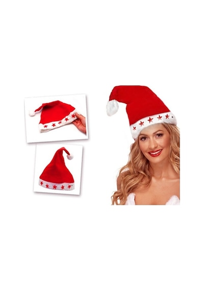 Yılbaşı Özel Işıklı Noel Baba   Şapkası