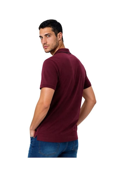Arma Ar-ma Erkek Polo Yaka Tişört Baskisiz Basic Yaka Fermuarli Örme Kumaş Regular Fit %100 Pamuk 30/1 Çift Toplama Penye Pike Y31374356602 Bordo-b1