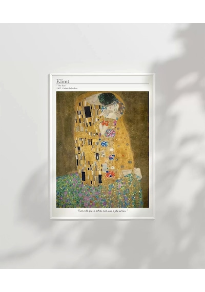 Çerçevesiz Poster Gustav Klimt Öpücük 1
