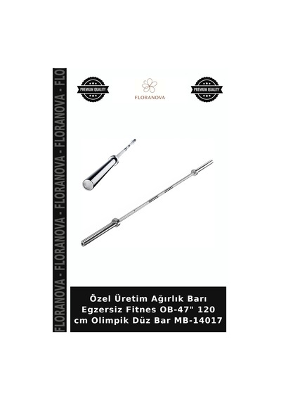 Özel Üretim Ağırlık Barı Egzersiz Fitnes Ob-47" 120 Cm Olimpik Düz Bar Mb-14017