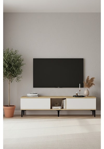 Tsa1599db Aplos Tv Stand, Tv Sehpası Safirmeşe-beyaz 150cm