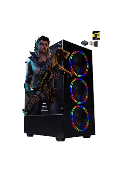 Ramtech Gaming X20 R5-5500 32 GB 960 GB SSD 8 GB RX580 Free Dos Masaüstü Oyuncu Bilgisayar