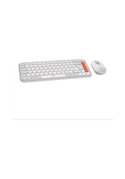 Pop Icon Combo Kablosuz Klavye Ve Mouse Seti, Bluetooth, Konforlu Tasarım, Programlanabilir Tuşlar, Sessiz Tıklamalar, 3 Cihaza Kadar Easy-switch, Türkçe Q Klavye, Beyaz