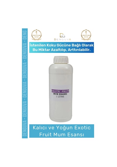 Mumesansı Yoğun Kalıcı Kaliteli Yağ Bazlı Konsantre Parafin Uyumlu Exotic Fruit Mum Esansı 1 Lt Çok Renkli