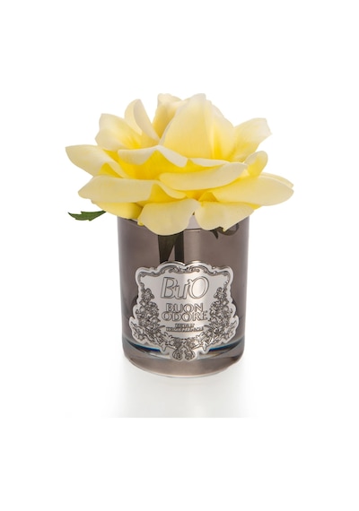 Füme Cam Silver Tek Gül Luxury Home Perfume Çiçek