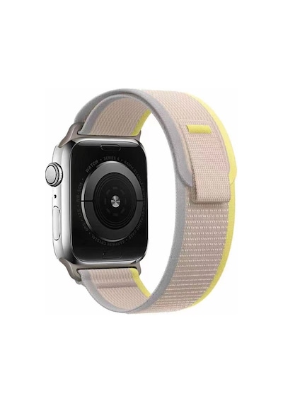 Tuva Teknoloji Watch 10 46mm Uyumlu Krd-77 Hasır Kordon-beyaz-sarı