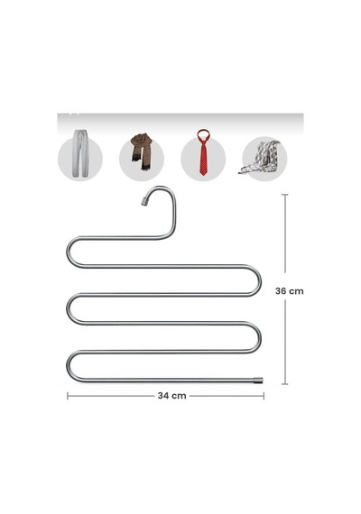 Modern 5 Katlı Çok Amaçlı Askılık Çelik Metalik Tr Diğer