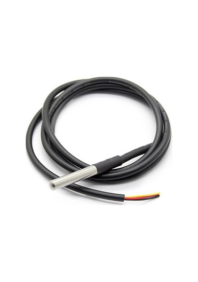 Kablolu Su Geçirmez Ds18b20 Ds1820 Sıcalık Isı Sensörü 1 Metre Arduino Yeni