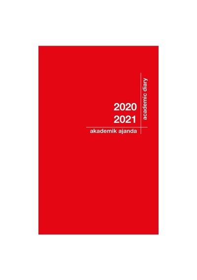 2020-2021 Akademik Ajanda Kırmızı Açık Gri