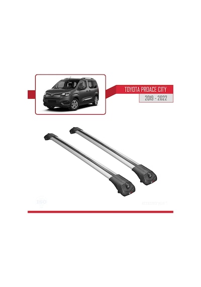 Toyota Proace City 2019-2022 Arası İle Uyumlu Ace-1 Ara Atkı Tavan Barı Gri