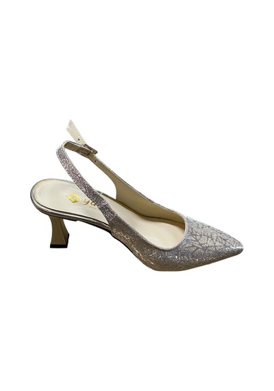 Yaren Moda Kadın Kadeh Topuklu İşlemeli Arkası Açık Stiletto Altın - 870536469 Altın