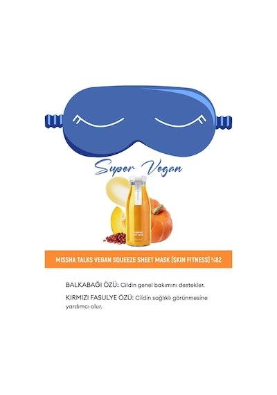 Missha Bir Görünüm Sunan Vegan Uyku Maskesi Talks Vegan Squeeze Pocket Sleeping Mask(Skin Fitness)