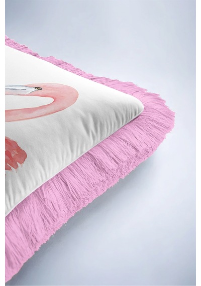 Tropik Flamingo Romantik Desenli Saçaklı Yastık Kılıfı-zarif Kuş Bohem Pembe Püsküllü Kırlent Kılıfı Yalın Düş Lime Tropik Flamingo Romantik Desenli Saçaklı Yastık Kılıfı-zarif Kuş Bohem Pembe Püsküllü Kırlent Kılıfı Yalın Düş Lime