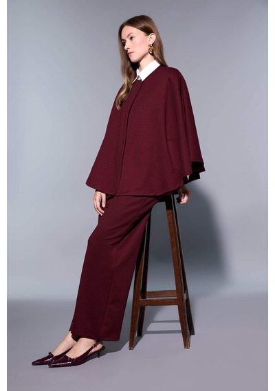 Defacto Wide Leg Geniş Bol Paça Pantolon F3687ax25wnbr34 Bordo