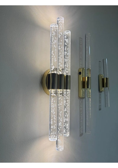 Bhbackhome Bubbletrio Şık Ve Zarif Modern Led Duvar Aplik 51 Cm Gold Elektrikli Gold Elektrikli