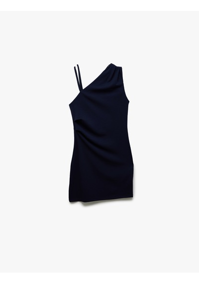 Koton Koton X Sima Tarkan - Krep Scuba Kumaş Drapeli Mini Tek Omuz Elbise Lacivert 5sak80050pk Koton Koton X Sima Tarkan - Krep Scuba Kumaş Drapeli Mini Tek Omuz Elbise Lacivert 5sak80050pk