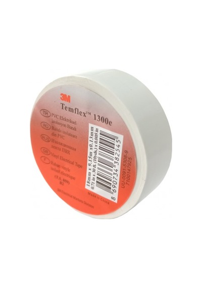 3m Bant Temflex 1300e 18mmx9.15m Beyaz 1