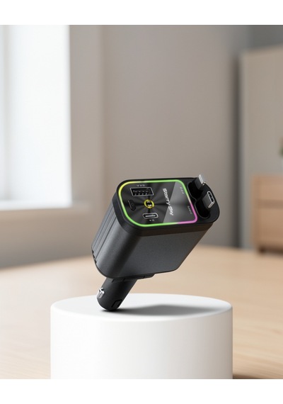 Araç Şarj Cihazı 66w 4 Portlu Hızlı Şarj Led Işıklı