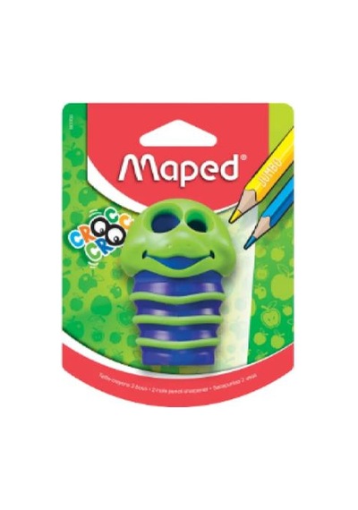 Maped Croc Çift Delikli Kalemtraş 1 Adet Yeşil